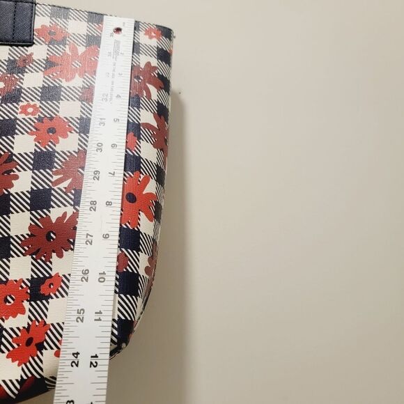 Tommy Hilfiger Talia Daisy Red White Blue Reversible Tote 18 x 12 - Picture 6 of 8